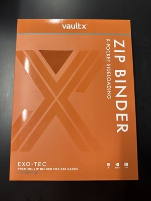 Vault X SEALED Exo-Tec Zip SV3.0 Obsidian Flames 9-Pocket Binder - Brand New