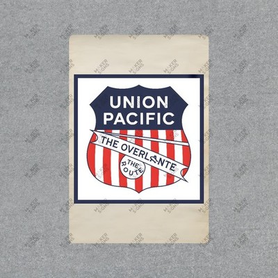 Vintage Union Pacific Railroad Metal Sign Overland Route Train #563724