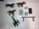 Vintage Original MARX Alamo Playset cannon accessories and 3 horses