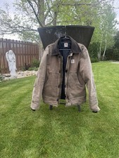 VTG Carhartt J22CHT MEDIUM Tall Jacket USA mt m j02 chestnut coat j22 cht brown
