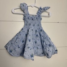 Vestido floral azul siesta pequeño Hill House Home Ellie talla 18 meses Shabby Chic para niñas