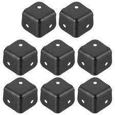 8 Pcs 1.22"x1.22" Speaker Corner Protectors, Iron Box Corner Edge Guard, Black