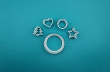 3D Printed Linzer Cookie Cutter Set - 5 Pcs (Various Colors) ~ FREE US SHIPPING!