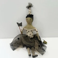 VTG Sharon Andrews Green Face Frankenstein Folk Art Doll Witch Halloween Wicked