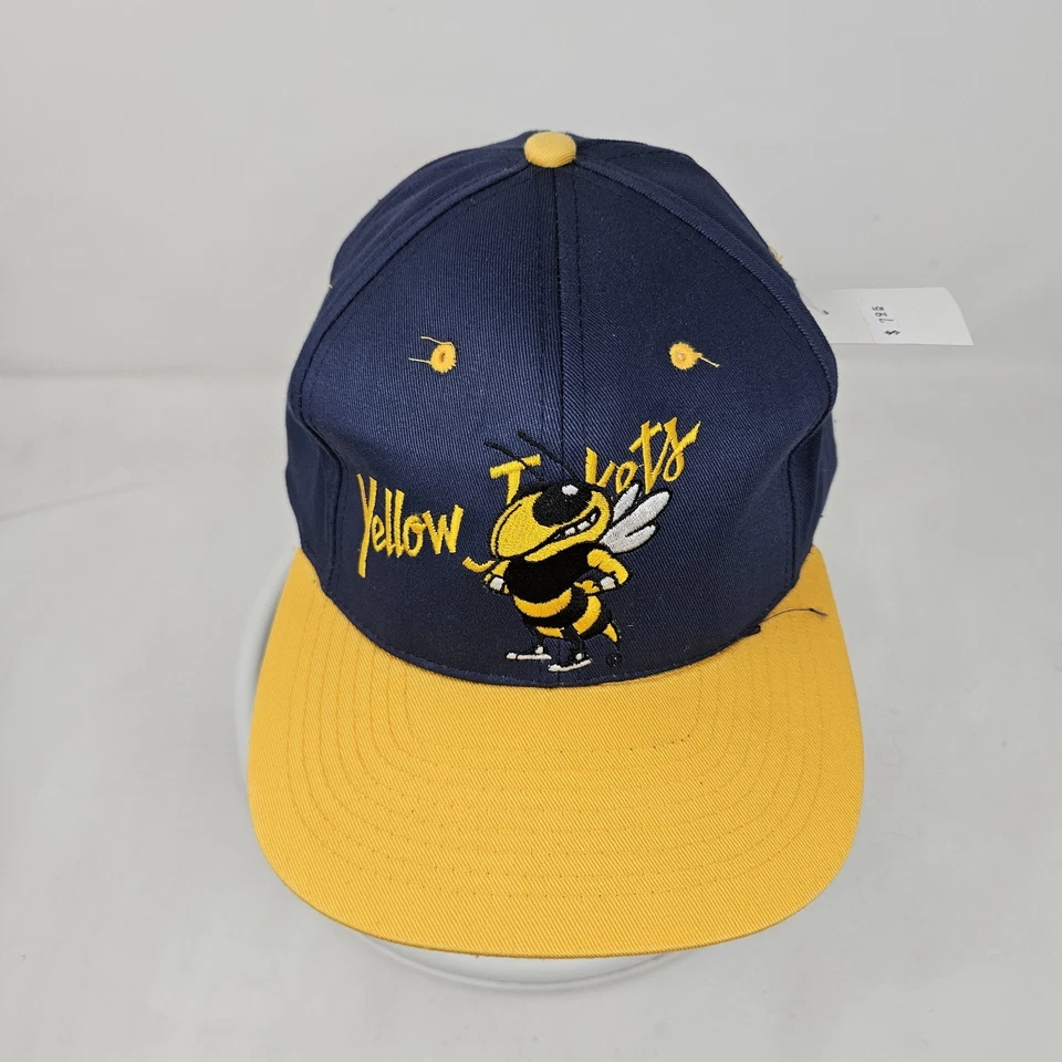 Vintage Georgia Tech Yellow Jackets Snapback Hat 90s Embroidered NCAA Logo NWT - Image 2 of 4