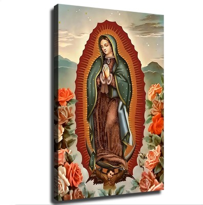 Virgin Mary Our Lady of Guadalupe Posters Modern Aesthetic Canvas Wall Art 