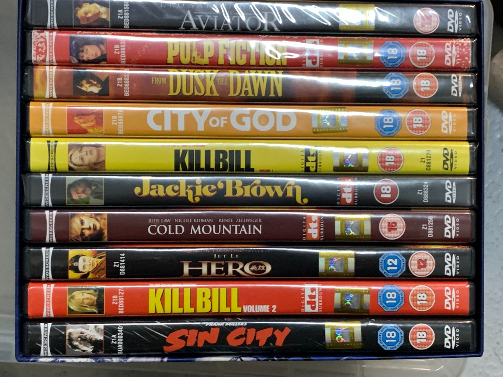 MIRMAX Collection Sin City/Kill Bill Vol.1/Vol.2/Dusk Till Dawn/Pulp Fiction etc