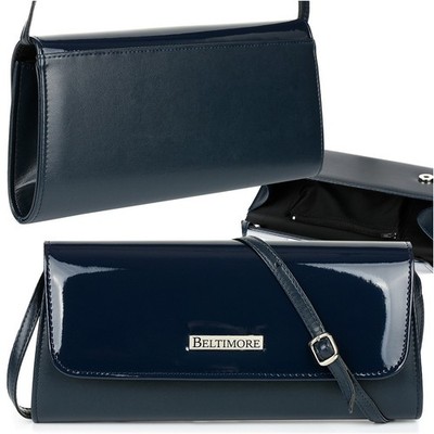 Beltimore   kleine dunkelblaue Clutch aus Kunstleder mit Magnetverschluss