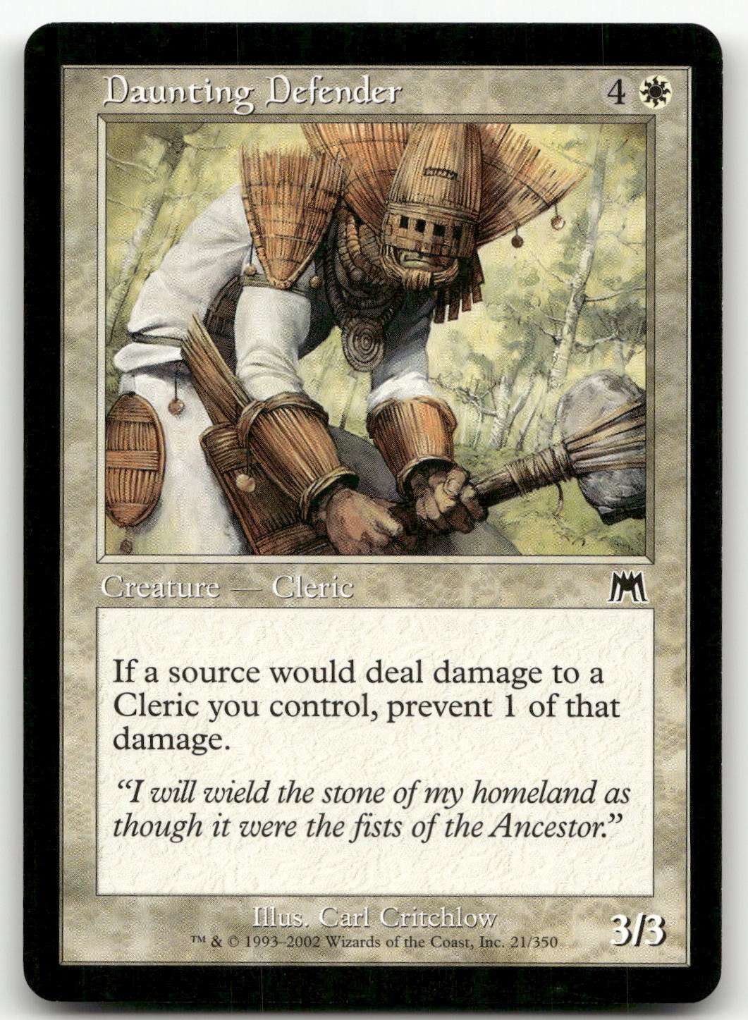Daunting Defender #21 (LP) Onslaught ONS Magic MTG