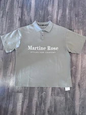 Martine Rose Padded Khaki Polo T Shirt
