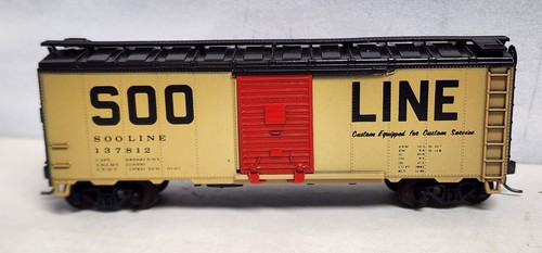 SOO LINE RR 40' SD Boxcar 137812 ruedas de metal Kadee Kar Line 260 Athearn HO | Zustand: Used