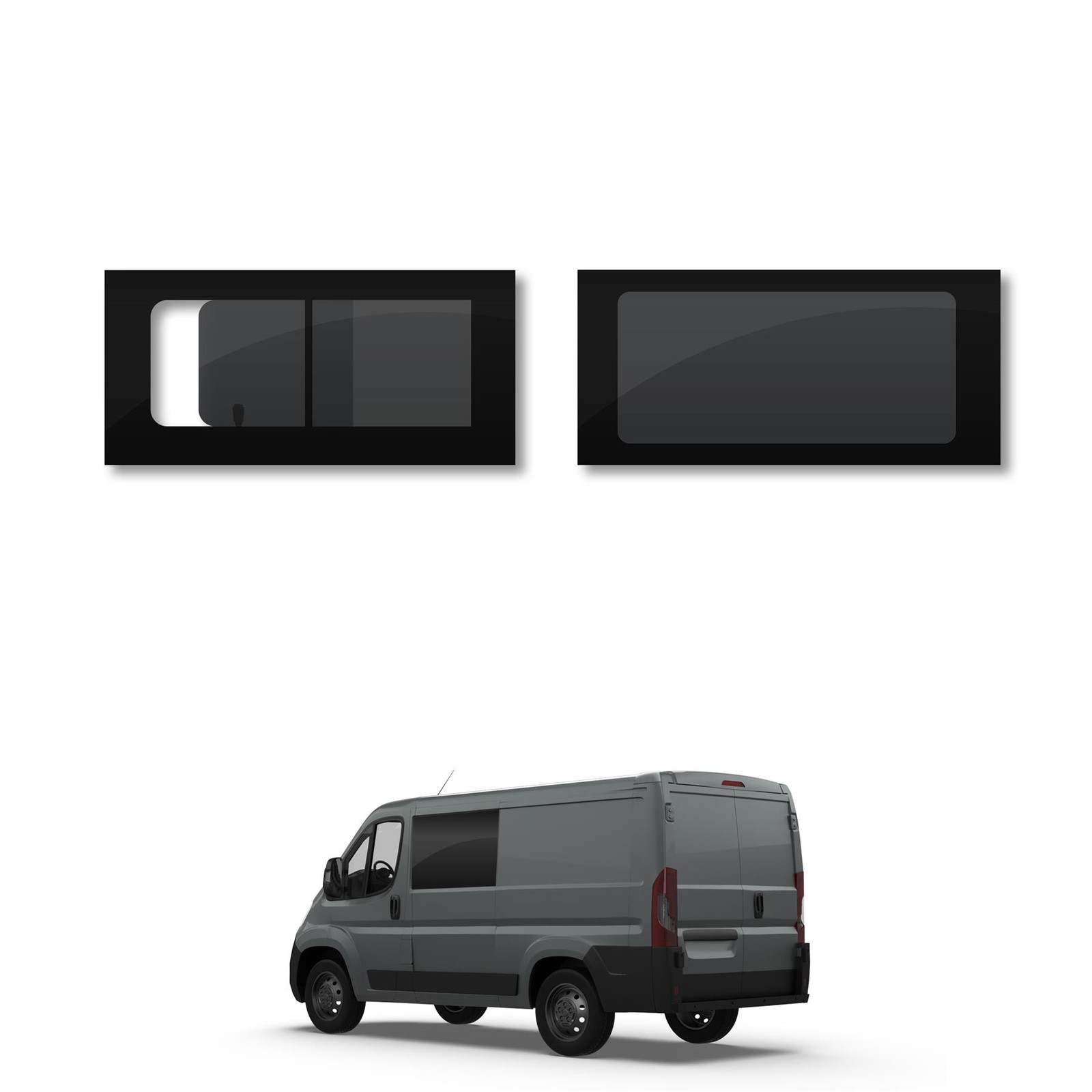 Toyota ProAce Max 2023- Left Side Opening Driver Side Fixed Dark Tint Windows