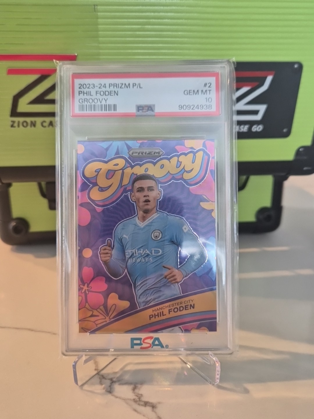 2023-24 Panini Prizm Premier League Phil Foden Groovy SSP Case Hit #2 PSA 10 SP