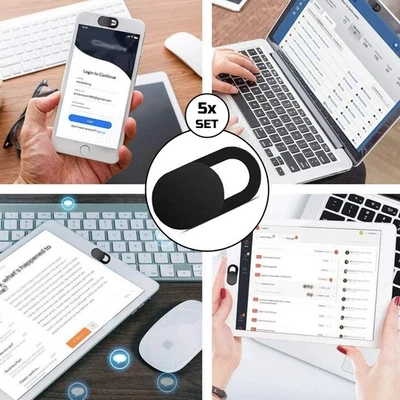 FLY DESIGN Kamera Cover Webcam-Abdeckungen für Laptop Tablet Smartphone Handy Notebook 5x