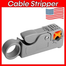 RG6 RG58 RG59 Rotary Coaxial Cable Stripper Cutter Stripping Tool Wire Stripper