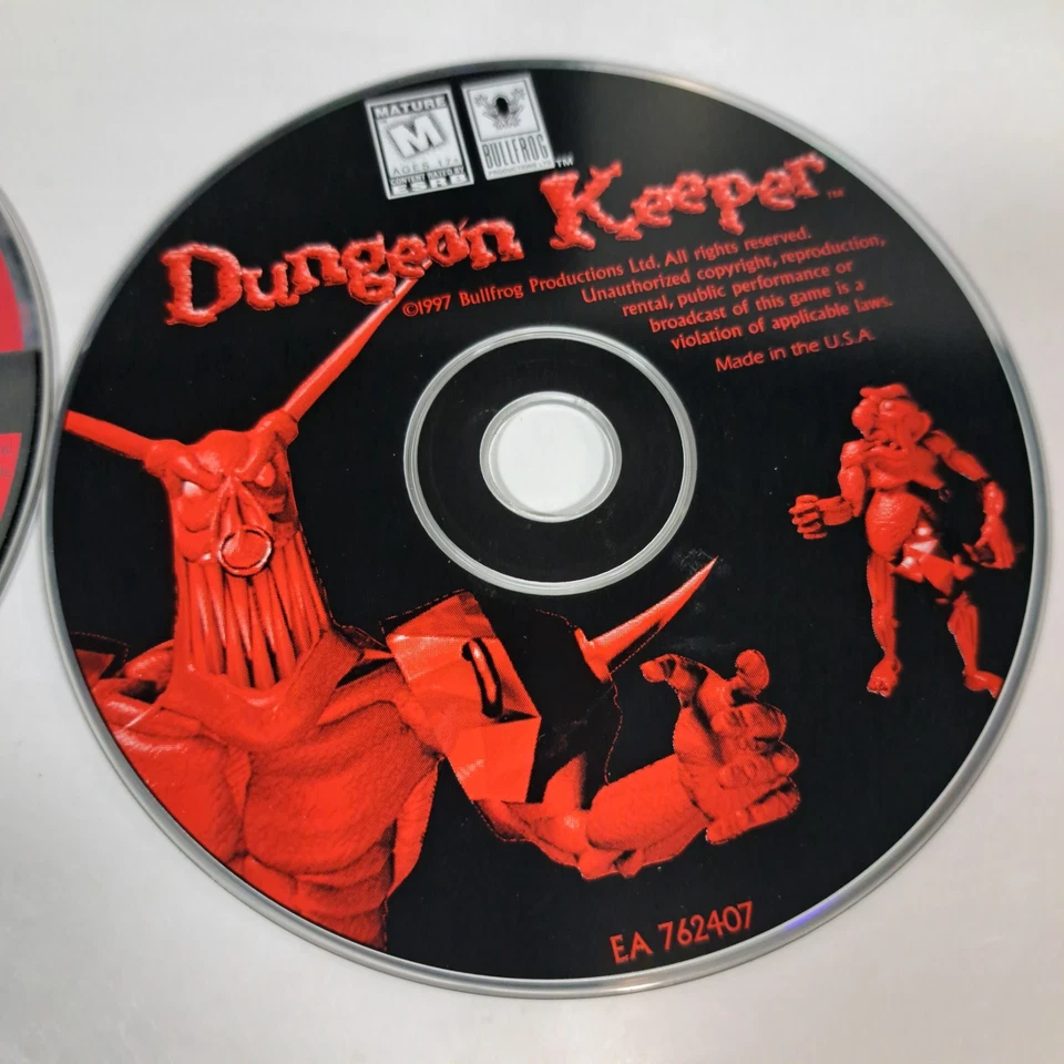 4 Vintage PC Computer Games Lot Working Tested Loose Dungeon Keeper Andretti.... - Image 4 of 4