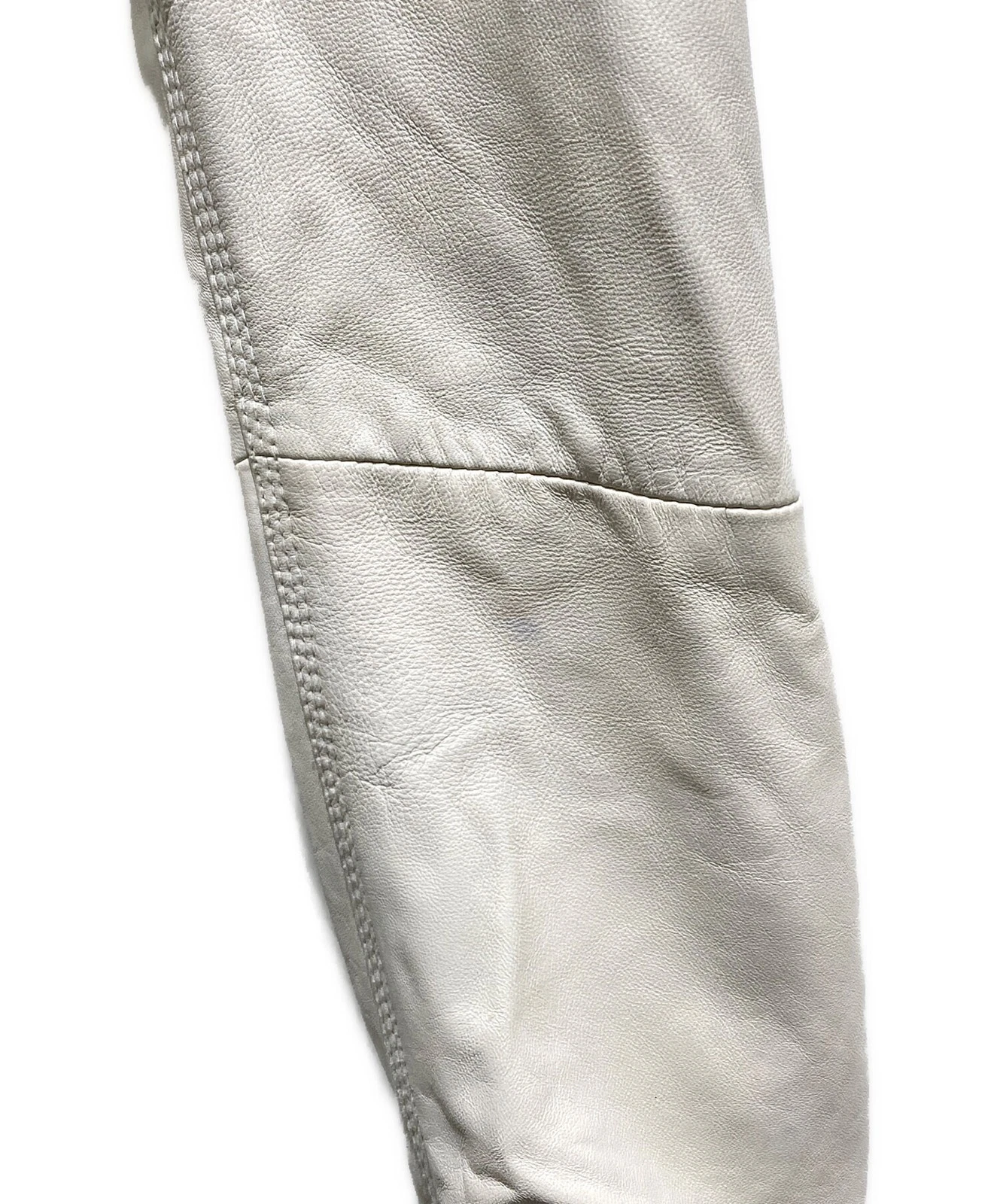 Diesel Processed Hooded Leather Jacket Men's Size S White image 7