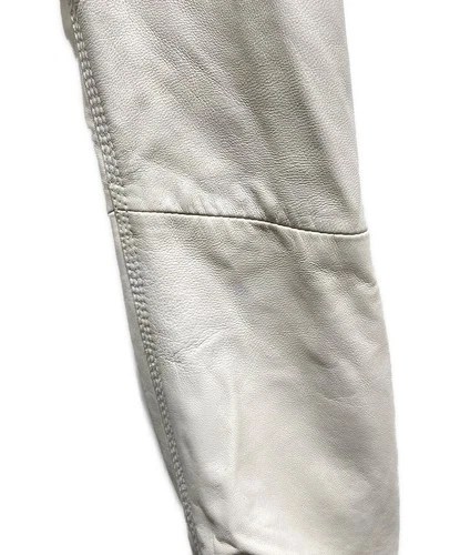 Diesel Processed Hooded Leather Jacket Men's Size S White image 7