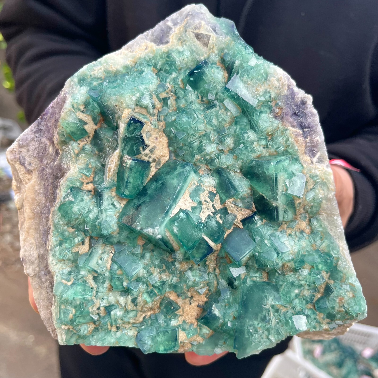 4.2lb Natural Green Fluorite Crystal Quartz Cluster Healing Specimen Tax-Free
