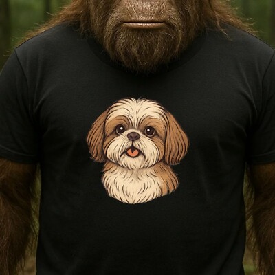 Herren T-Shirt Shih Tzu Hund Motiv Baumwolle Größe XS bis 5XL