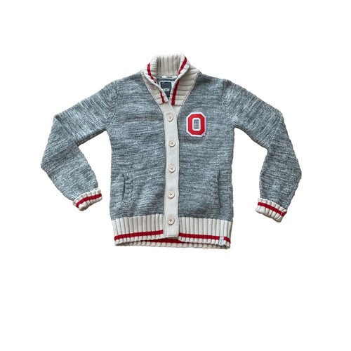 Bruzer Renu Sweater Womens Small Ohio State Buckeyes Cardigan Gray