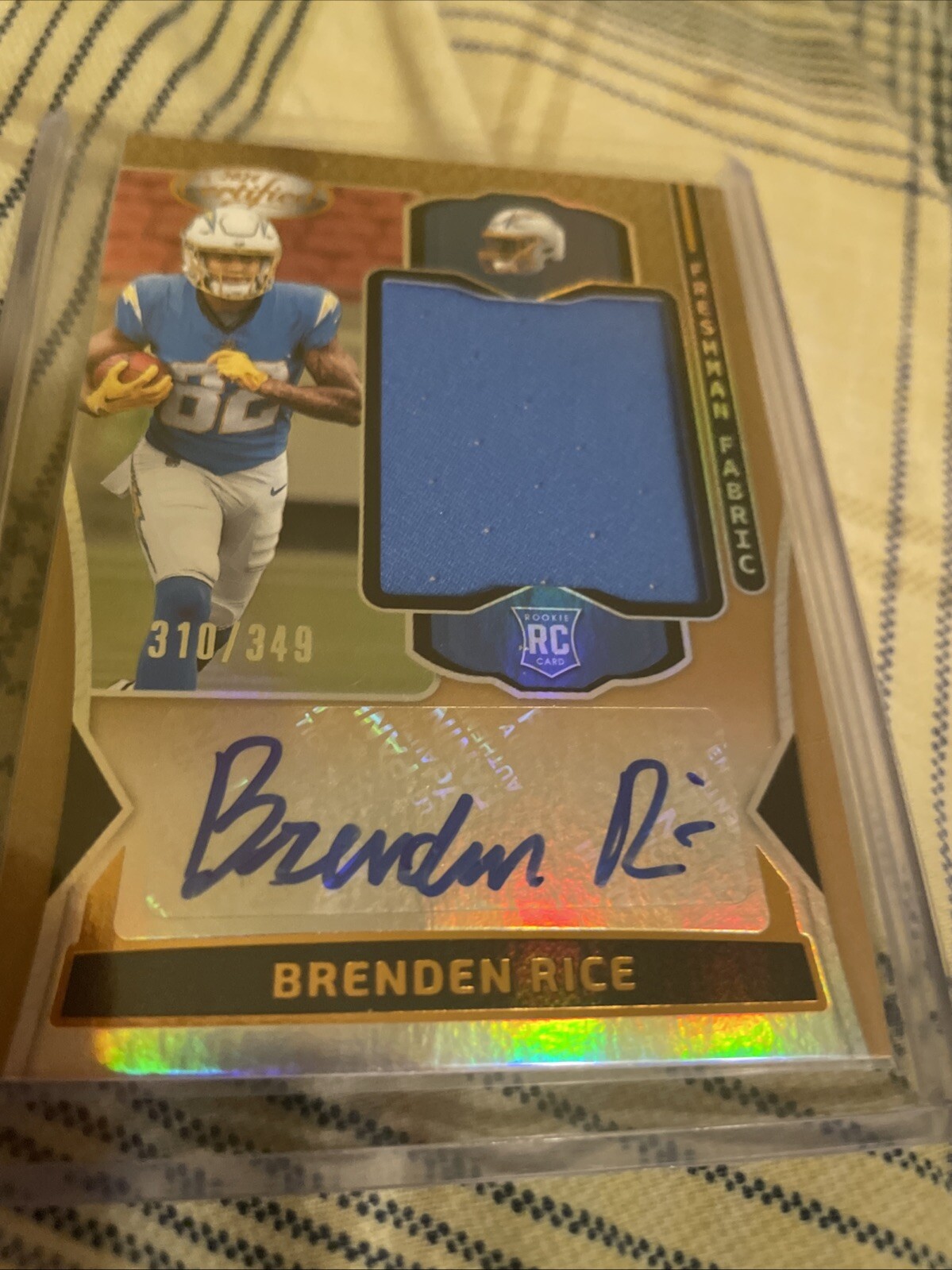 2024 Panini Certified  Mirror Signatures FMS-BRE Brenden Rice /399 (AU, MEM, RC)