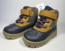 Carter's Boys Freddie Duck Boot Tan/Navy Infant Size 5M NEW