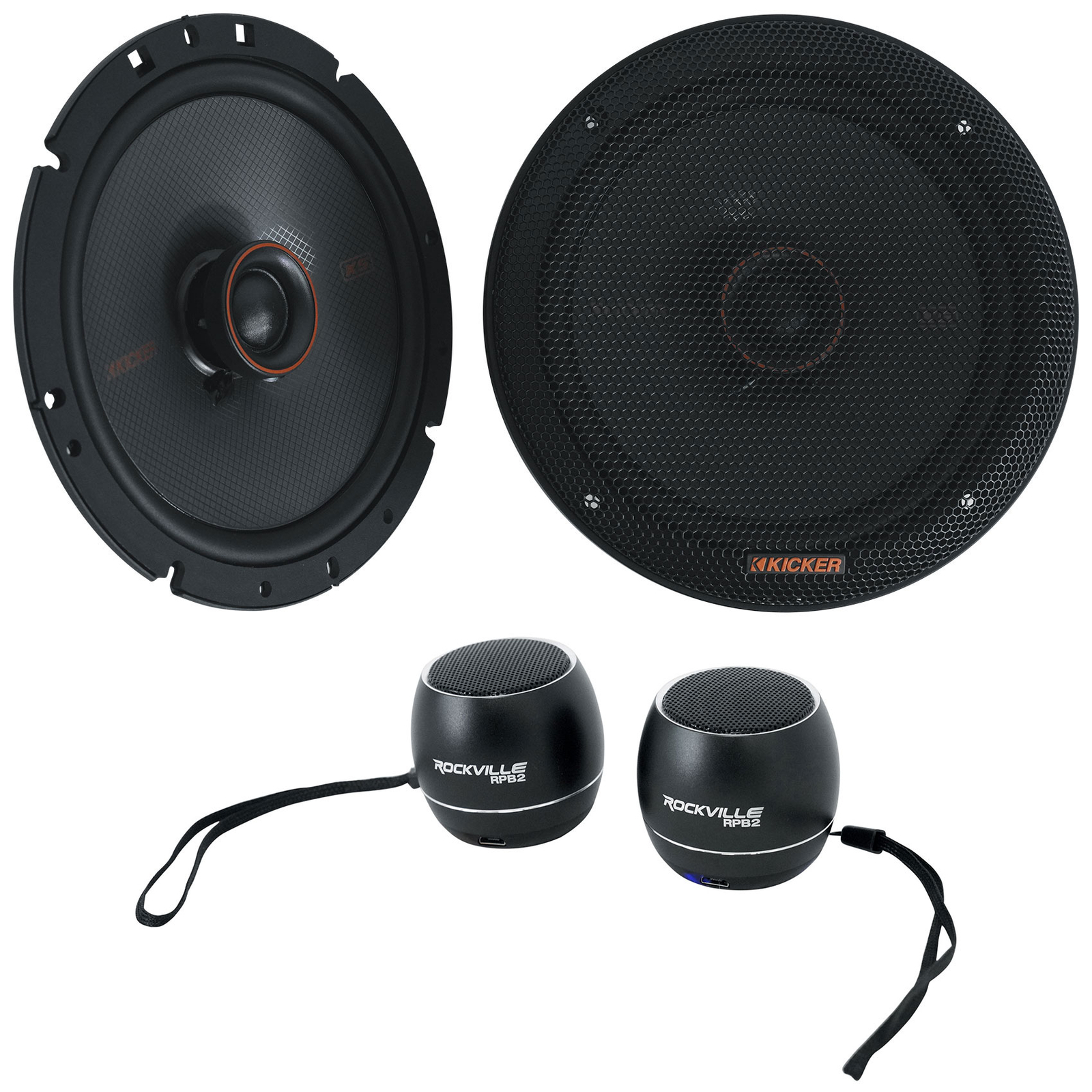 2 Колонки Kicker 51KSC6704 675 мощностью 100 Вт Домашние Bluetooth-колонки KSC6704 KSC670 17590₽