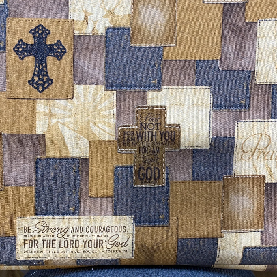 Cruces cristianas con versículos bíblicos tela de algodón. Se vende por media yarda Foto 4 de 4