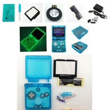 NEW GBA SP Game Boy Advance SP Replacement Housing Shell Glow in the Dark Blue