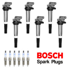 6x Ignition Coil & 6x Bosch Platinum Spark Plug for Rolls-Royce Ghost 6.6L UF667