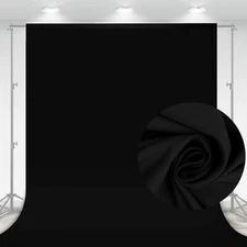 Aimosen 10 x 7 FT Black Backdrop Background for Photography, High Density
