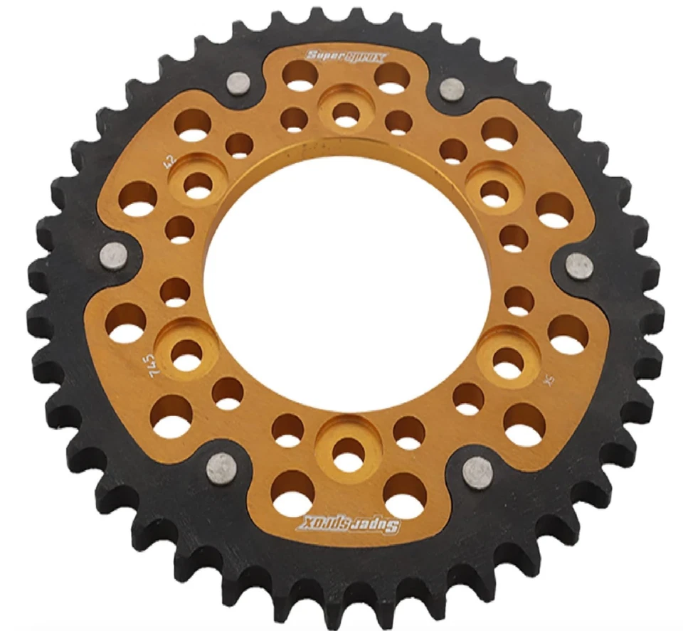 Supersprox - Roda dentada furtiva dourada, 42T, corrente tamanho 525, Rst-745-42-Gld - Imagem 3 de 4