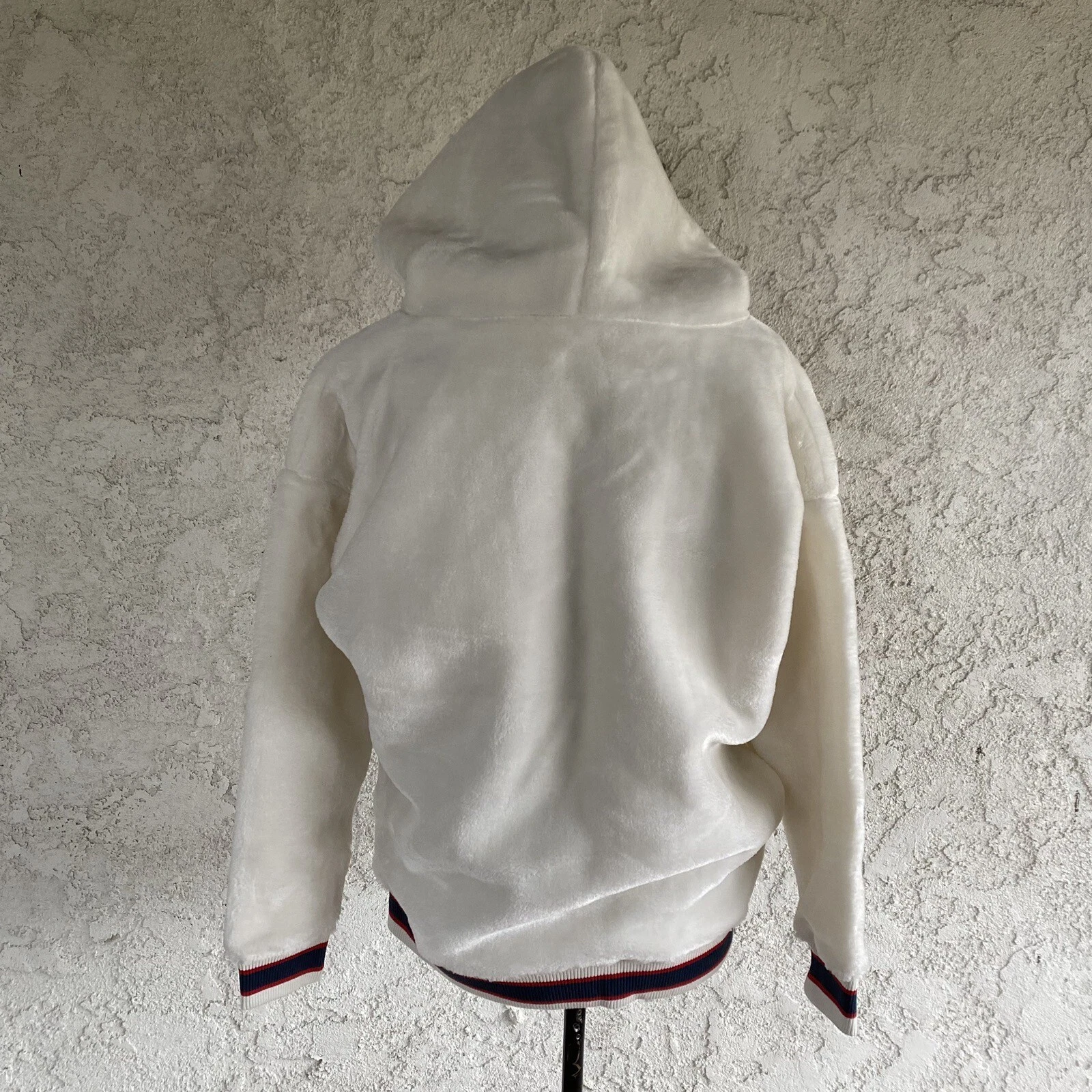 OFF WHITE Felpa con cappuccio sherpa bianca crema UGG Kailani maglione pull over donna taglia M media