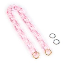 Chunky Acrylic Purse Strap Bag Chain Handle Handbag Accessory Pink