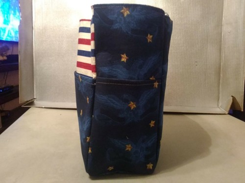 USA america stars stripes flag eagle patriotic purse project bag handmade - Picture 3 of 8