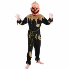 Pumpkin Slayer Boys Goodmark Scarecrow Halloween Costume Medium Size 8