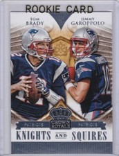 TOM BRADY & JIMMY GAROPPOLO ROOKIE CARD Crown Royale INSERT RC Football PATRIOTS