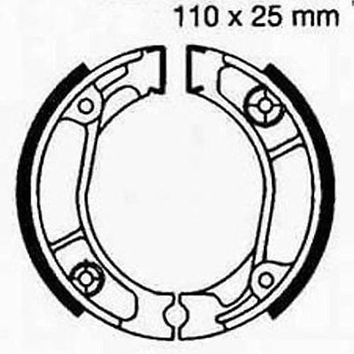 Mâchoires de frein ? tambour (110X25) pour HONDA XL 125 K 1972-1978 - Photo 2/2