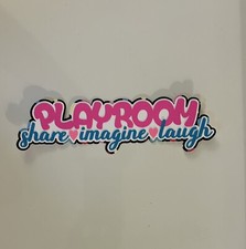 Playroom Share Imagine Laugh Handmade Scrapbook Title Die Cut Paper Pierced