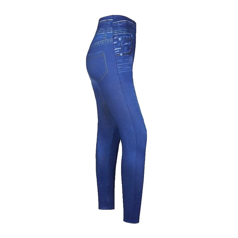 Leggings Retro Sólido de Poliéster para Mujer