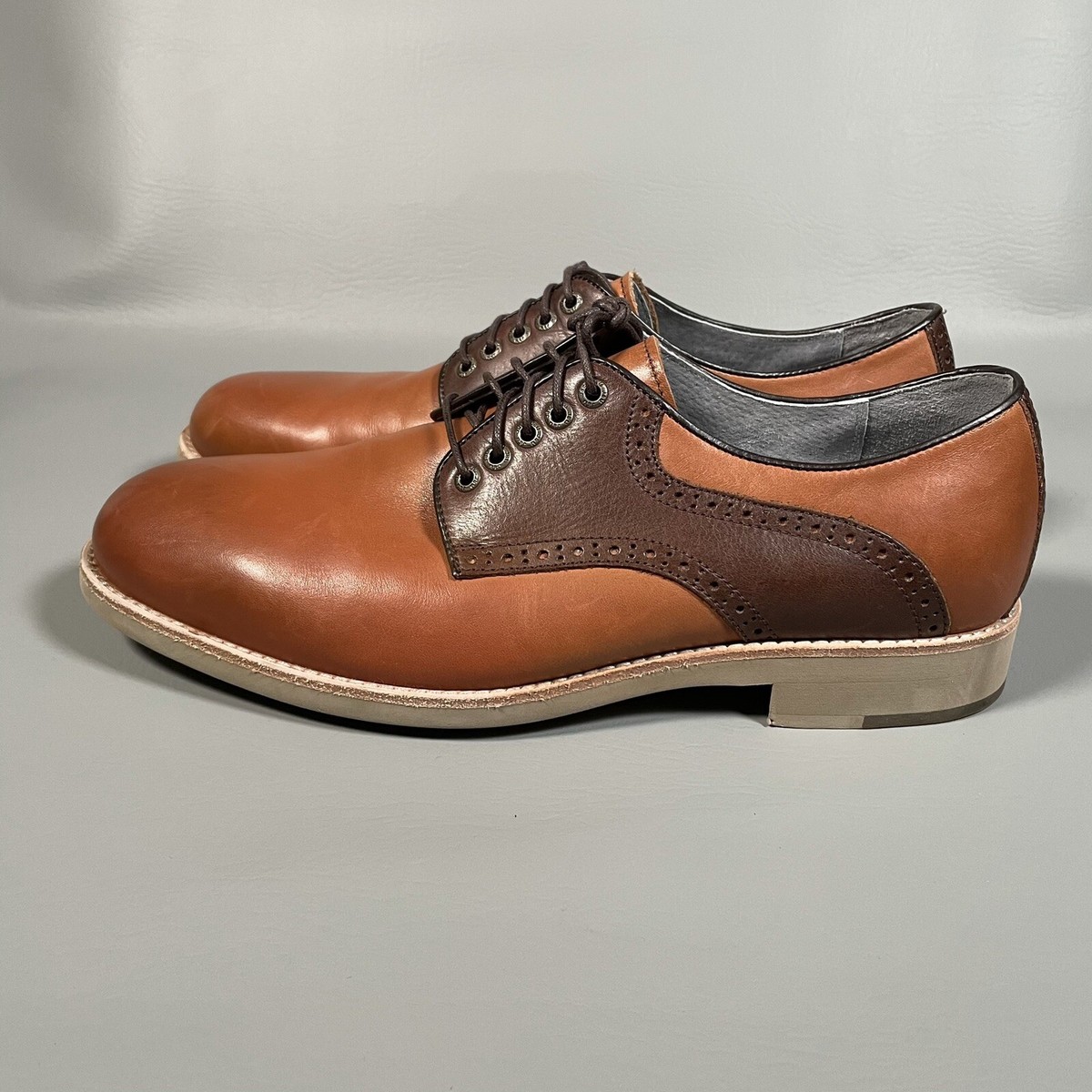 Johnston & Murphy Mens Shoes 11 M 11m Ellington Cap Toe Tan Gatsby