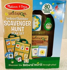 Melissa Doug Let's Explore Scavenger Hunt Play Set Ages 4-8 Out/InSide NEW