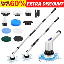 Electric Scrubtastic Rechargeable Cordless Spin Scrubber 10 Heads Cleaning Mop