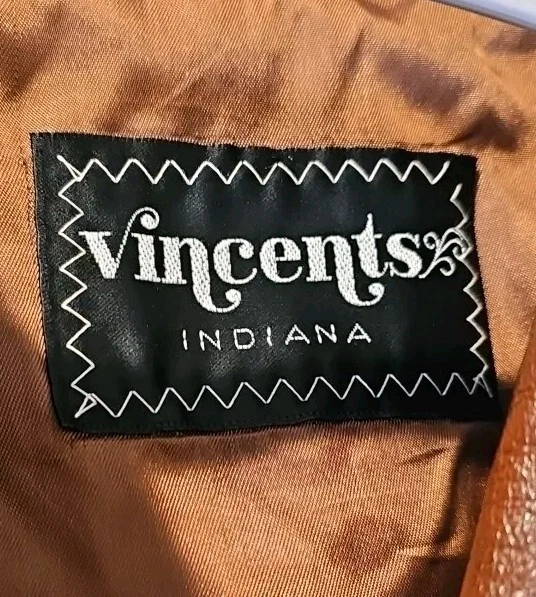Vintage 70s Vincents Indiana LG  Distressed Brown Leather Button Up Jacket/Coat - Image 2 of 4