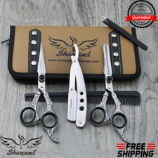 Barber Hairdressing Scissors Shears Hair Cutting Salon Razor Sharp 6.5'' SILVER