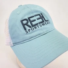 Reel Sportswear Hat Cap Fishing Guide Texas Snapback Signature Trucker Blue
