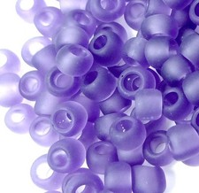 6/0 Japanese TOHO Glass Seed Round Beads Transparent Frosted Sugar Plum 10-Grams