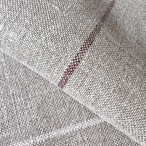 1527. RUSTIC PLUM STRIPE, 100% Linen Cushion Cover, various sizes available - Picture 4 of 5