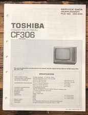 Toshiba CF306 TV Service Manual Original 